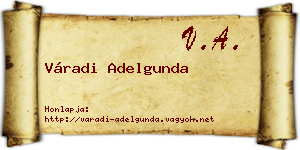 Váradi Adelgunda névjegykártya